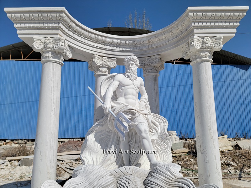 custom trevi fountain with poseidon statue details