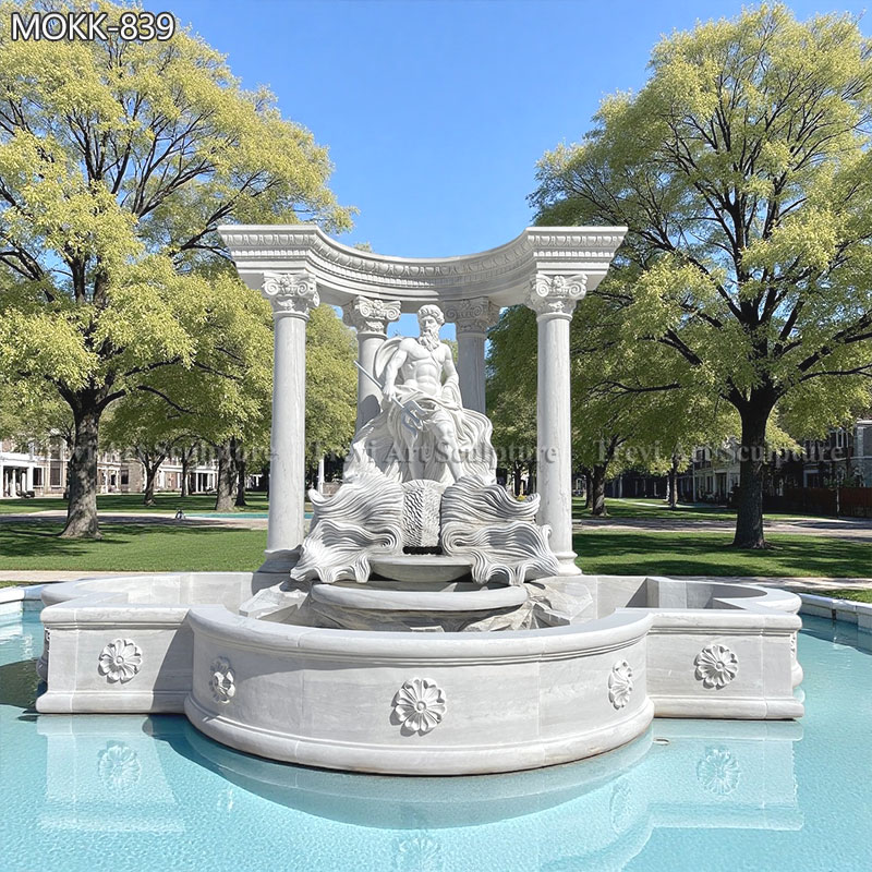 custom trevi fountain with poseidon statue