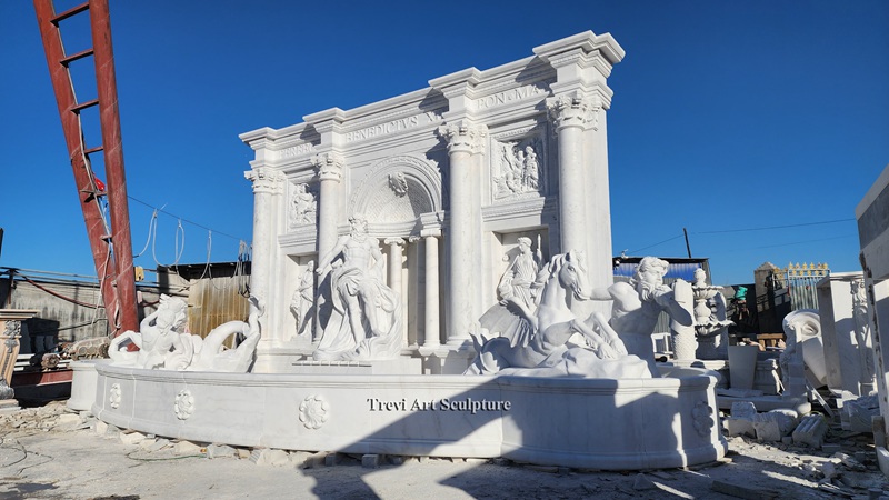 famous large marble trevi wall fountains for sale