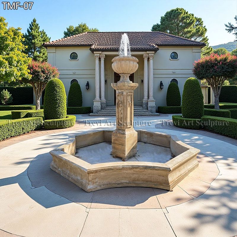 outdoor french marble fountain for the entrance