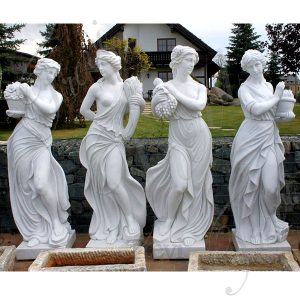 white marble resin statues