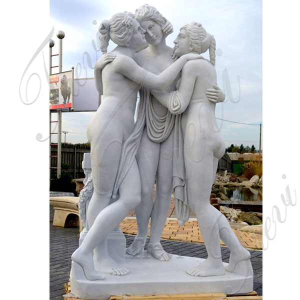 The three graces life size nude lady statue by Canova famous garden sculptures replica