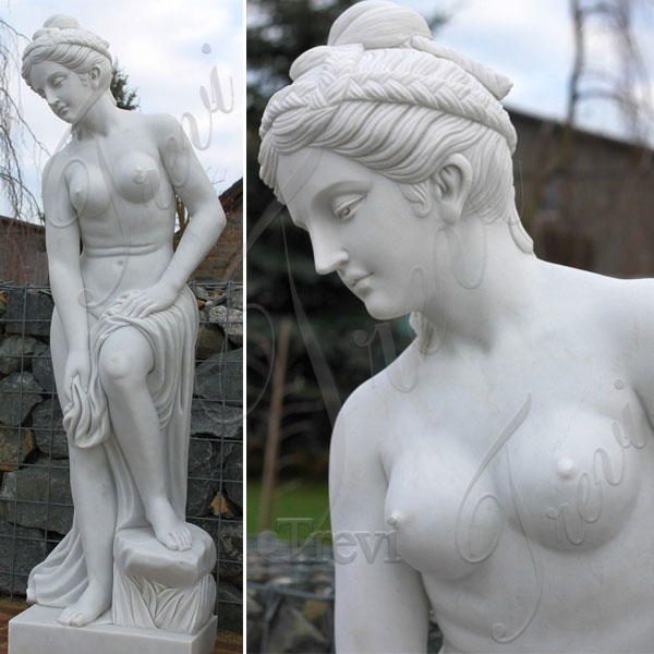 White marble nude statues of woman for outside garden