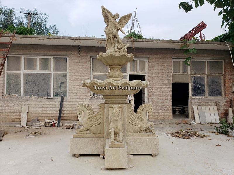 sandstone st michael fountain for sale