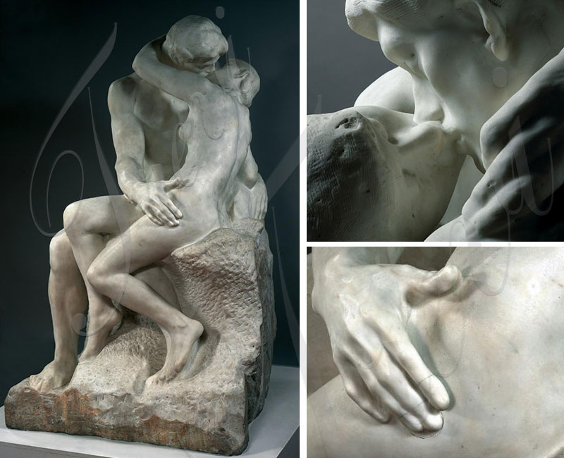 Famous Italian Marble Statue Rodin Sculpture Replica The Kiss For Sale