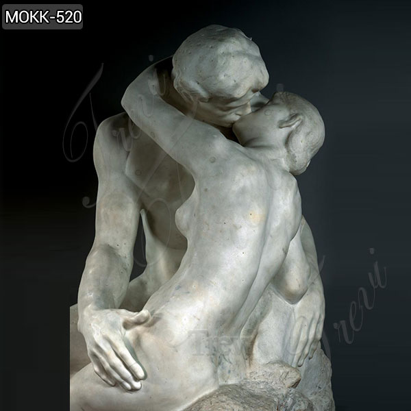 Famous Italian Marble Statue Rodin Sculpture Replica The Kiss For Sale