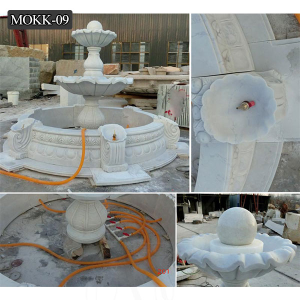  Hand Carved Marble Fountain Garden Tired Water Fountain