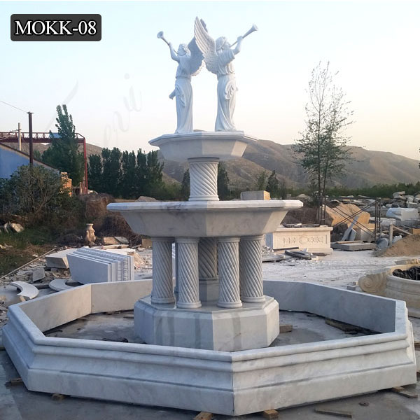 Outdoor Water Fountain Figure Life Size Marble Fountain