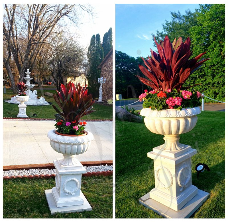 large marble planter-Trevi Sculpture