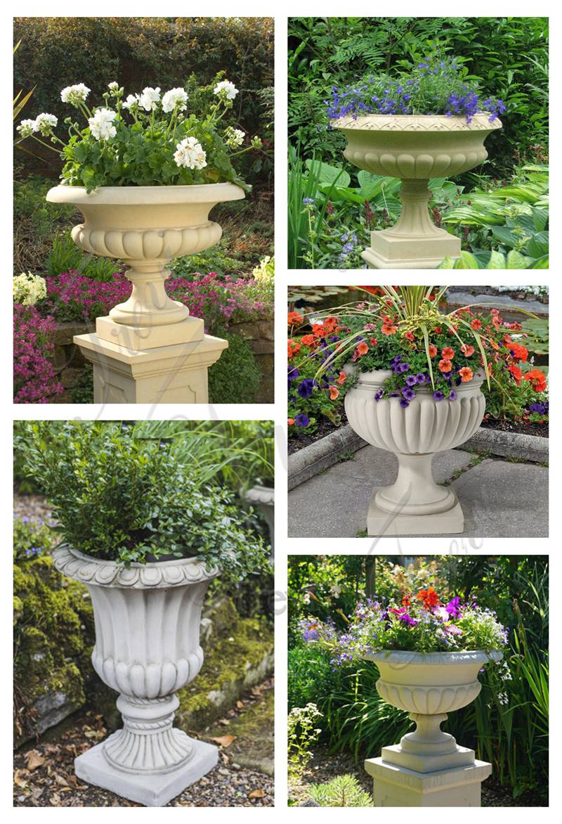 marble planter pots-Trevi Sculpture
