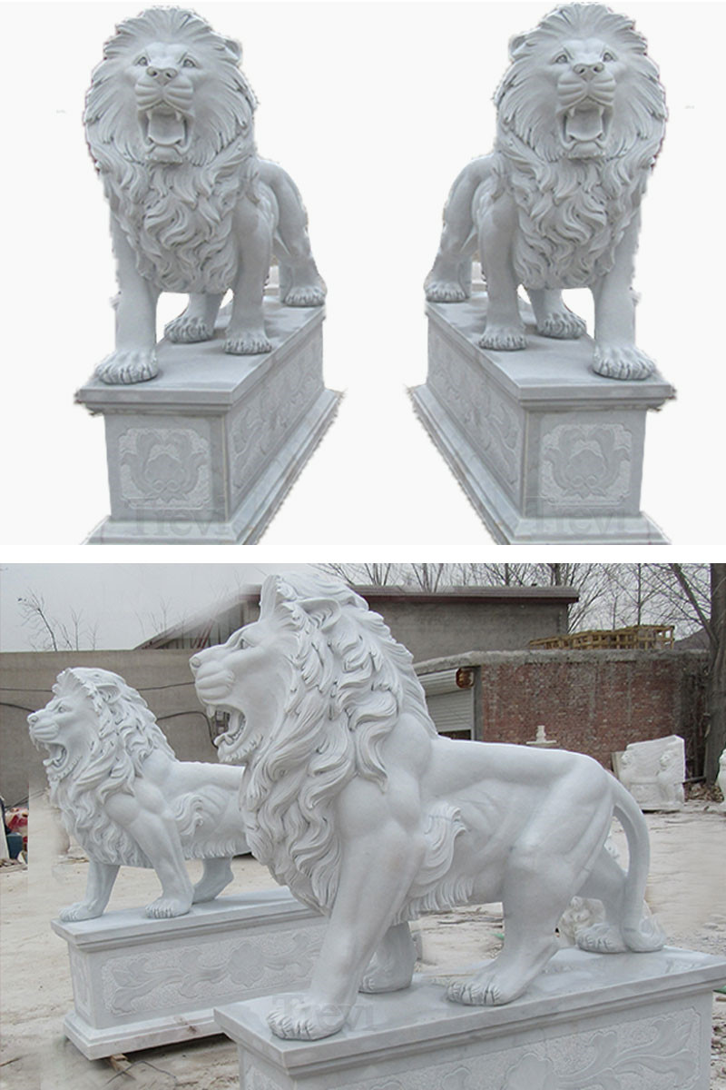 lion statues for front porch on sale