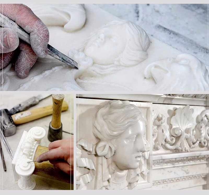 process of modern outdoor marble statue