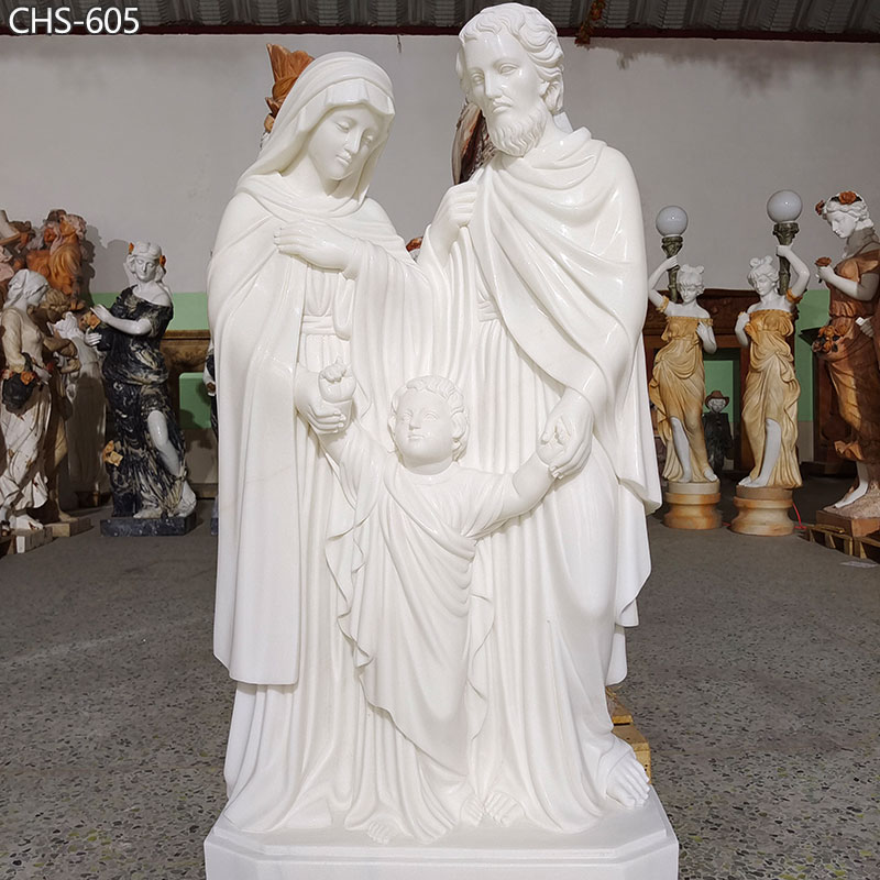 Catholic-Holy-Family-White-Marble-Statue-Garden-Decor-for-Sale