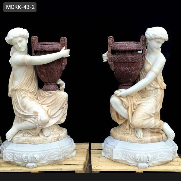 Hot Sale Large Modern Outdoor Plant Pots Carved Figure Statue for Sale