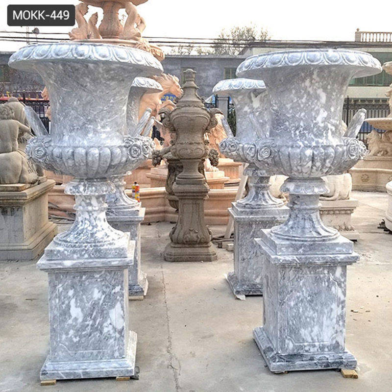 Life Size Hand Carved Marble Planter Pots for sale