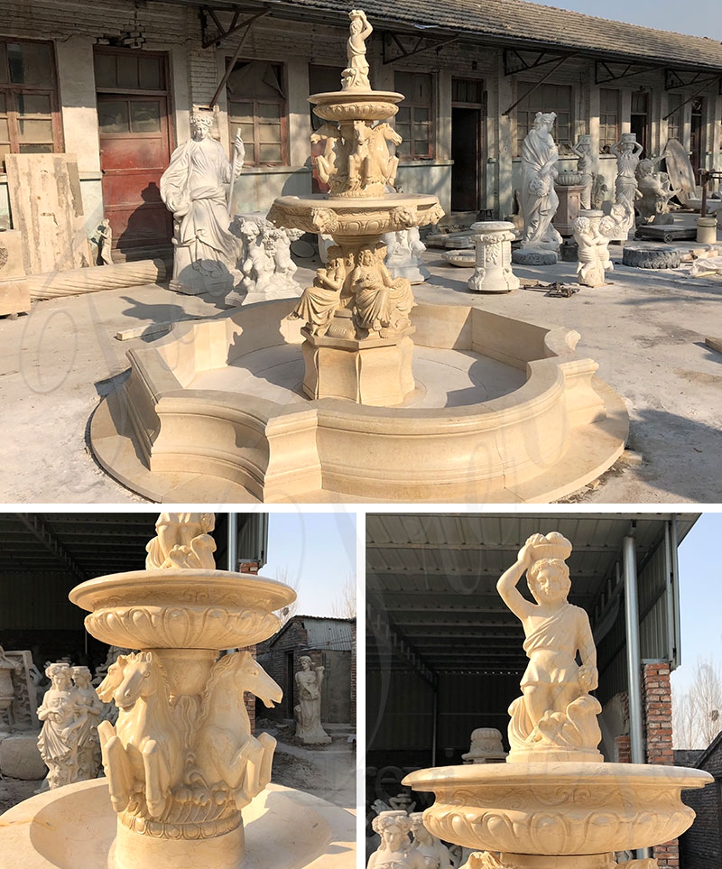 Outdoor Tiered Natural Stone Water Fountain on sale