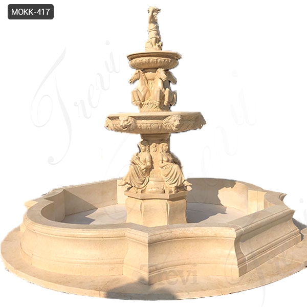 Outdoor Tiered Natural Stone Water Fountain