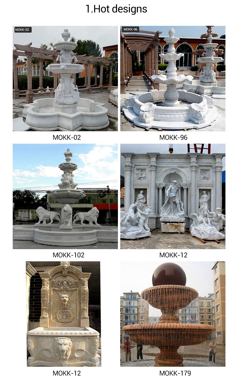 Outdoor Tiered Natural Stone Water Fountains