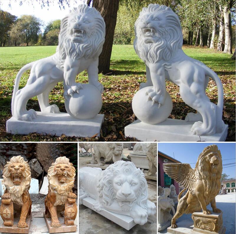 large marble lion statue for sale