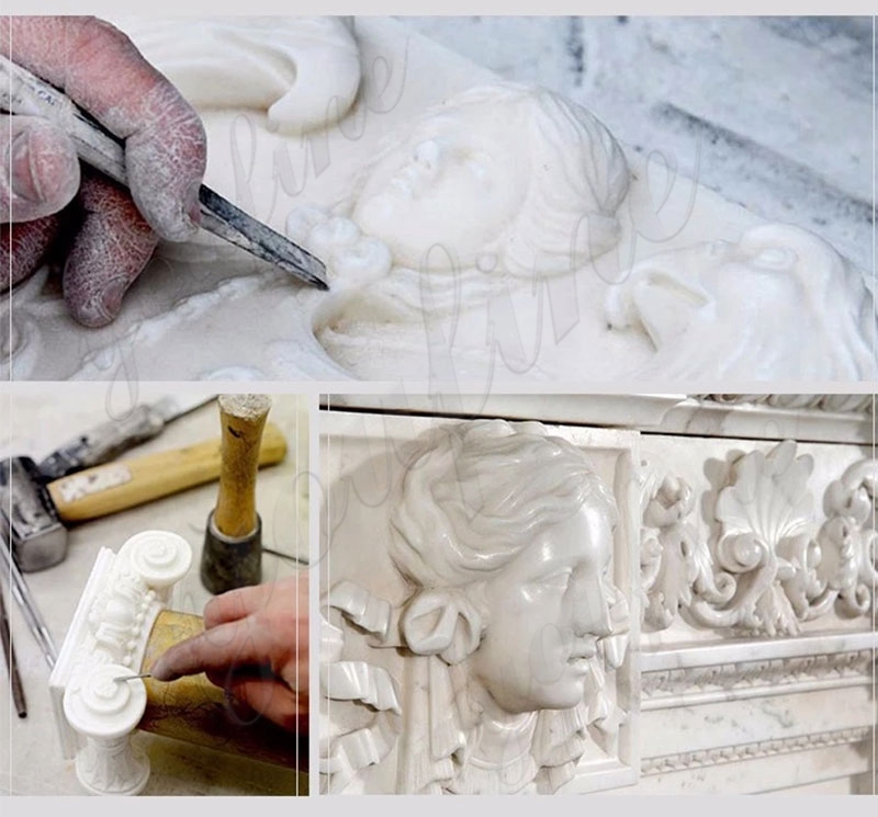 process of Marble Belle with Baby Statue