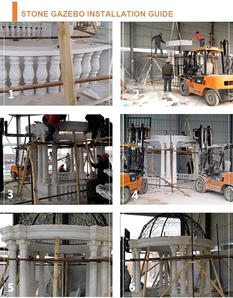 processing of marble gazebo carving for sale