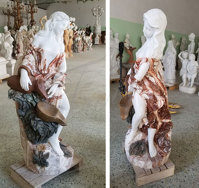 Beautiful Hand Carved with Statuary Marble Fountian Online