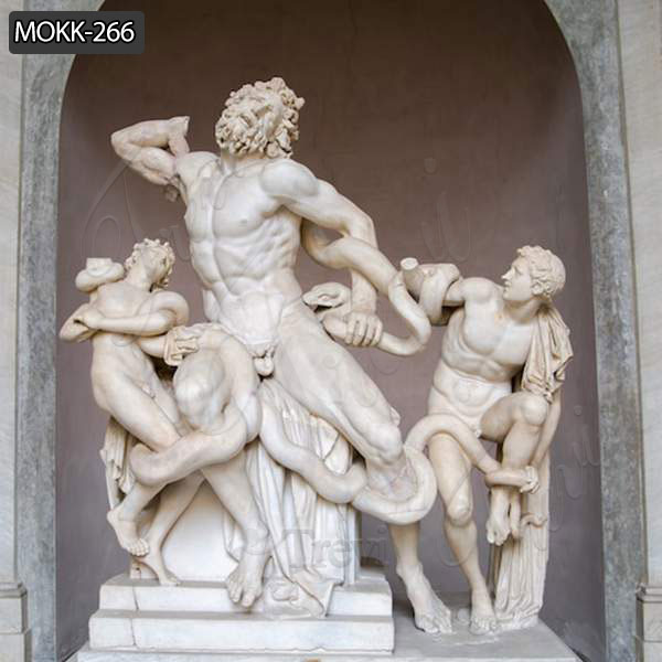 Famous Marble Laocoon and His Sons Statue