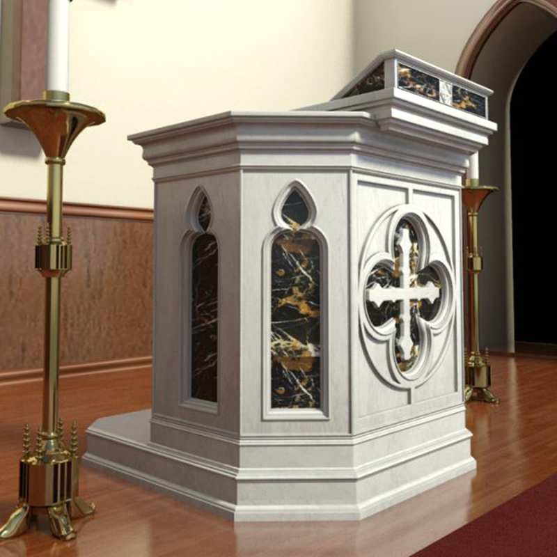 Hand Carved Marble Pulpit for Church for sale