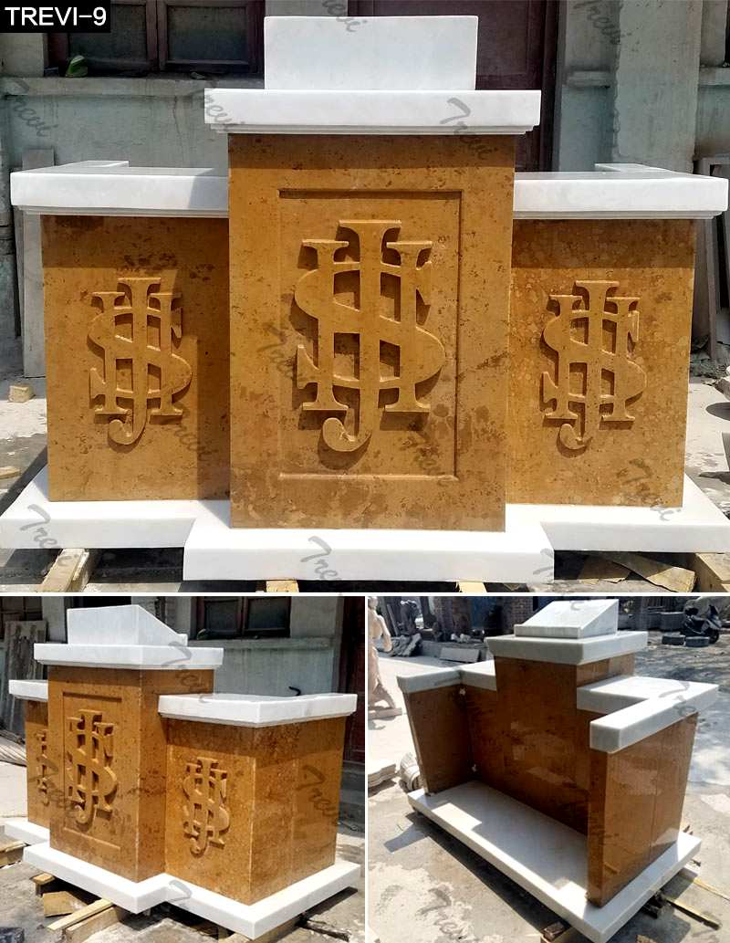 Hand Carved Marble Pulpit for Church from Factory Supply