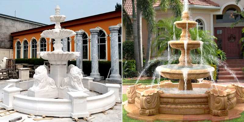 patio marble tiered water fountain for sale