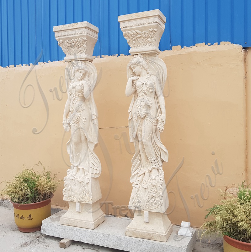 pillars in a house-Trevi Marble Statue