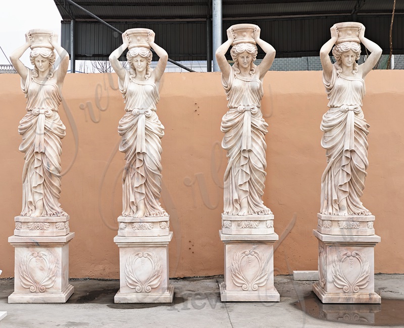 pillars on a house-Trevi Marble Statue
