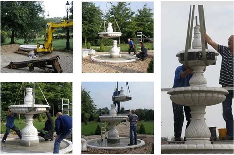 process of Morden Outdoor Tiered Marble Water Fountain Online