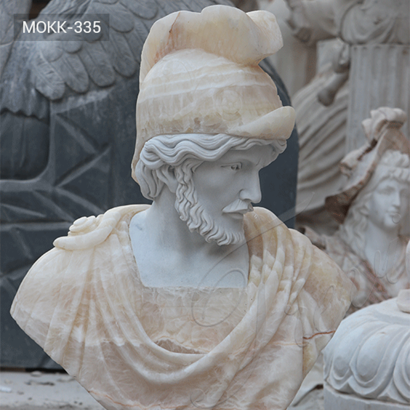 Classical Life Size Roman Marble Bust Statue of a Man for Sale