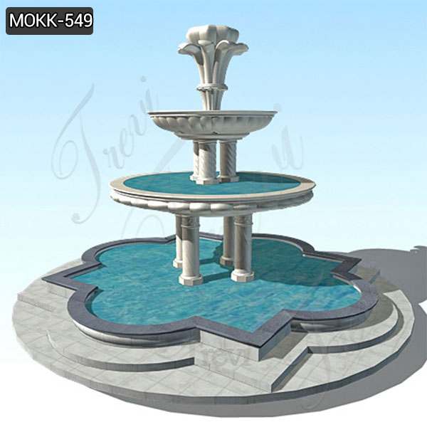 Custom Made Marble Stone Tiered Water Fountain Manufacturer