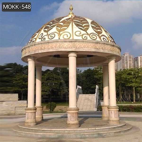 Large Cheap Outdoor Marble Round Gazebo with Top for Sale MOKK-548