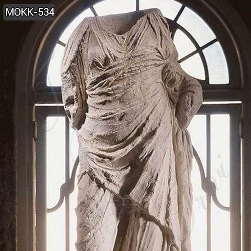 Large Marble Draped Torso of Goddess Statue Venus for Sale