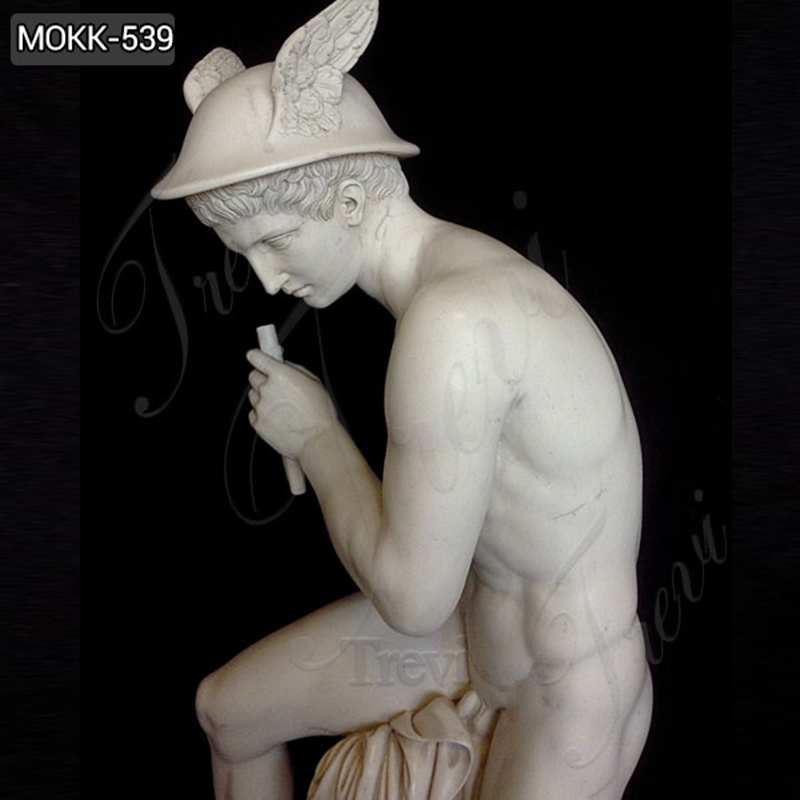 Life Size Sitting Mercury Marble Statue Famous Museum Replica Collection