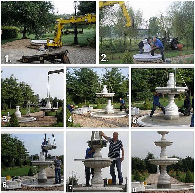 Marble Stone Tiered Water Fountain