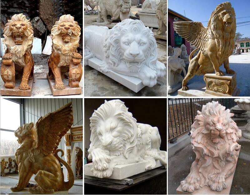 marble lion garden statues for sale