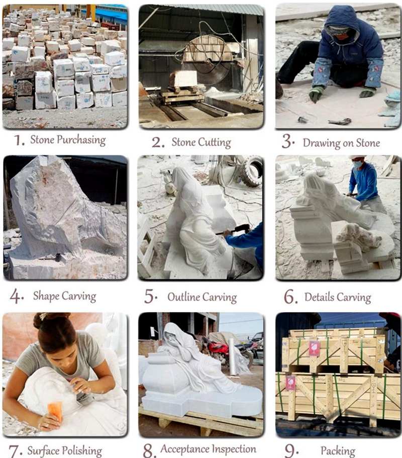 process of Mercury Marble Statue Famous Museum Replica