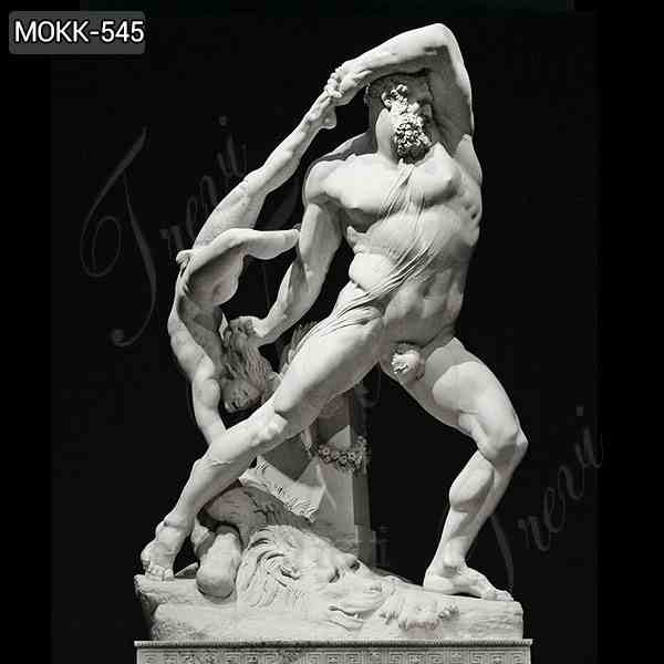 White Marble Hercules and Lichas Statue by Antonio Canova Replica