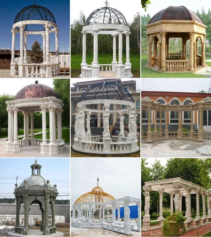 outdoor marble gazebo large