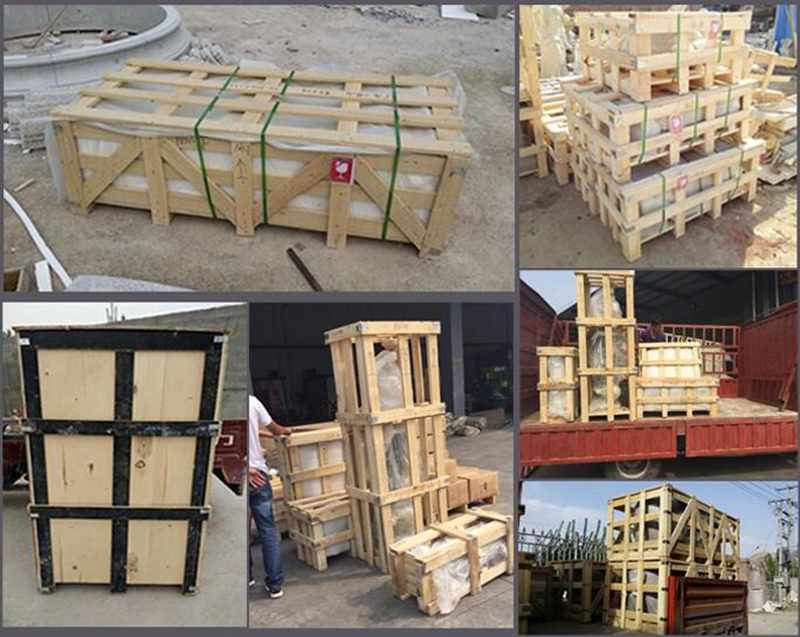 packing of White marble fireplace mental shelf for sale