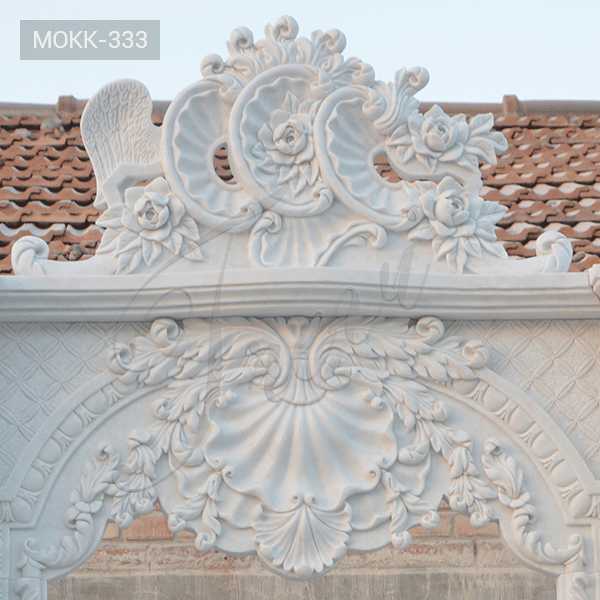 Hand Carved Double White Marble Fireplace Supplier