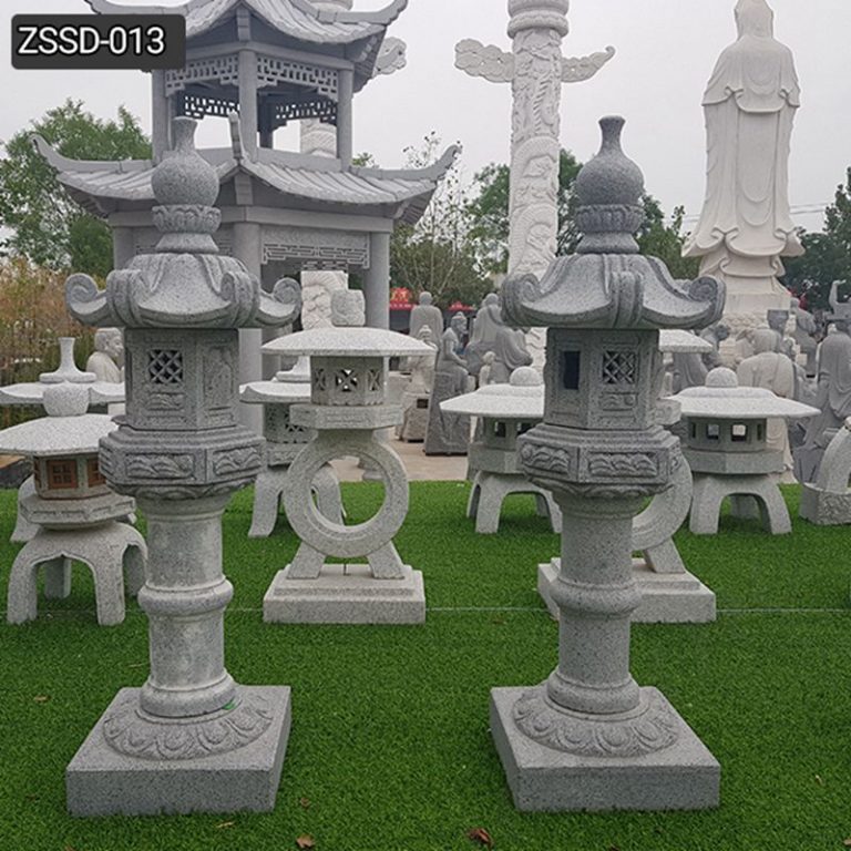 Outdoor Japanese Granite Garden Lamp Decor for Sale