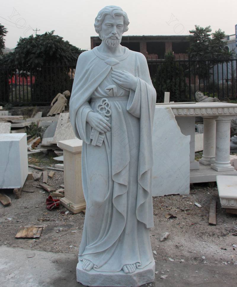 High Quality Catholic Religious Saint Peter Marble Statue