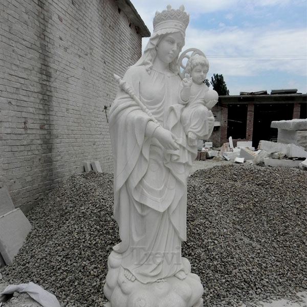 Life Size White Marble Our Lady of Perpetual Help Statue for Sale