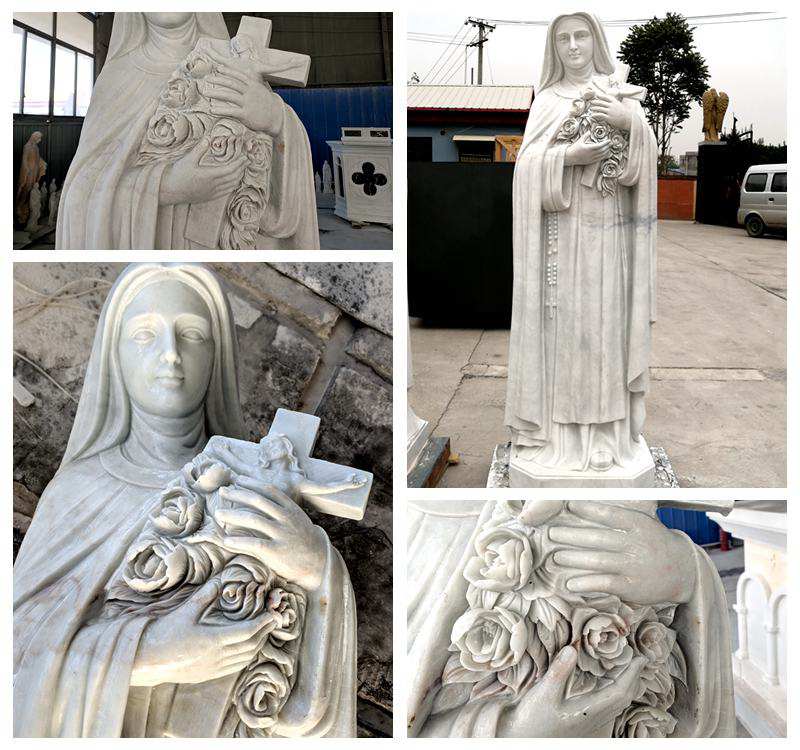 Religious St. Teresa of Calcutta Marble Statue for Sale