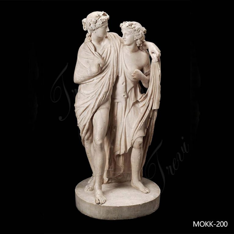 famous Dionysos and maenad marble sculpture